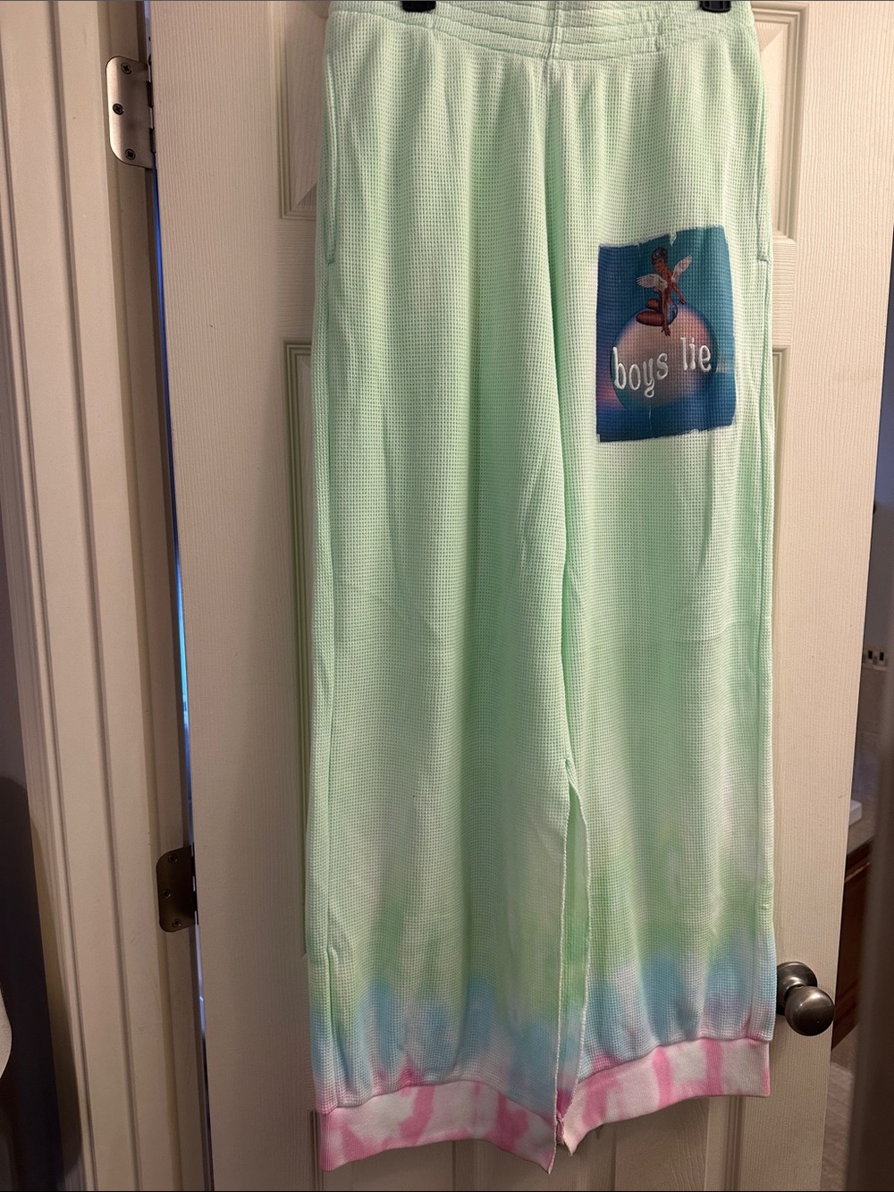 Boys Lie: Mint Tie-Dye Wide Leg Pants